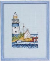 Набор для вышивания "Лодка/Маяк (Boat/Lighthouse)" PERMIN