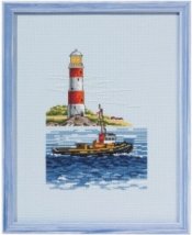 Набор для вышивания "Лодка/Маяк (Boat/Lighthouse)" PERMIN