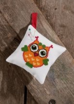 Набір для вишивання "Подушечка Оранжева сова (Pincushion, orange owl)" PERMIN