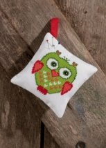 Набор для вышивания "Подушечка Зеленая сова (Pincushion, green owl)" PERMIN