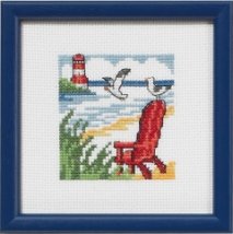 Набір для вишивання "Червоне пляжне крісло (Red Beachchair)" PERMIN