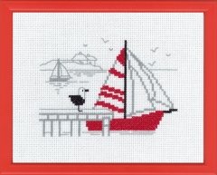 Набор для вышивания "Красная лодка (Red boat)" PERMIN