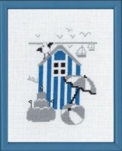 Набір для вишивання "Голубий пляжний будиночок (Blue house)" PERMIN