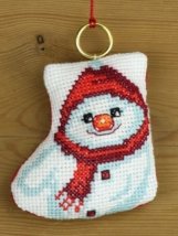 Набор для вышивания "Носок Снеговик (Snowman)" PERMIN