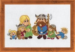 Набір для вишивання "Семья викингов (Viking family)" PERMIN