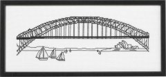 Набор для вышивания "Мост. Графика. (Harbour Bridge)" PERMIN