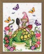 Набір для вишивання хрестиком "Turtle & Fairy//Черепаха і фея" Design Works
