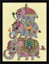 Набор для вышивания крестом "Elephant Trio//Трио слонов" Design Works