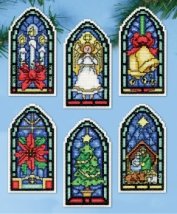 Набір для вишивання хрестиком "Stained Glass Ornaments//Вінтажні прикраси" Design Works