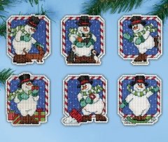 Набор для вышивания крестом "Candy Cane Snowmen//Леденцовые снеговики" Design Works