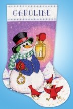 Набор для вышивания крестом "Snowman with Lantern//Снеговик с фонарем" Design Works