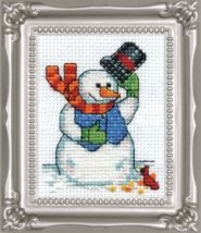 Набор для вышивания крестом "Snowman & Cardinal//Снеговик и кардинал" Design Works
