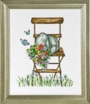 Набір для вишивання "Стілець з квітами (Chair with flowers)" PERMIN