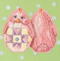 Набір для вишивання "Pink Chick//Рожеве курча" Mill Hill JS181715
