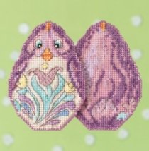 Набір для вишивання "Purple Chick//Бузкове курча" Mill Hill JS181716