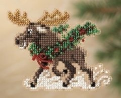 Набор для вышивания "Merry Moose//Веселый лось" Mill Hill MH181303