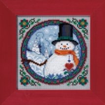Набор для вышивания "Southern Snowman//Южный снеговик" Mill Hill JS149102