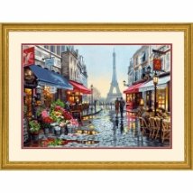 Набор для рисования красками по номерам "Цветочный магазин в Париже//Paris Flower Shop" DIMENSIONS