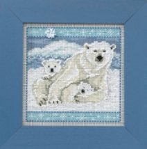 Набор для вышивания "Polar Bears//Полярные Медведи" Mill Hill MH144305