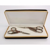 Ножницы "DECO" 9см и 11см (Подарочный набор, Велюр) Bohin (Франция)