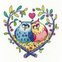 Набор для вышивания крестом "Совиная любовь//Love Owls" Heritage Crafts