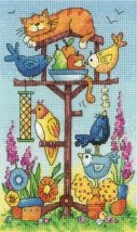 Набор для вышивания крестом "Кормушка для птиц//Bird Table" Heritage Crafts