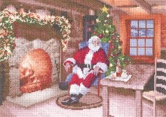 Набір для вишивання хрестиком "Санта зробив своє діло//Santa's Job Done" Heritage Crafts