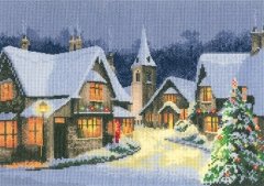 Набір для вишивання хрестиком "Різдвяне село//Christmas Village" Heritage Crafts