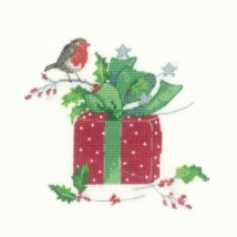 Набор для вышивания крестом "Рождественский подарок//Christmas Gift" Heritage Crafts