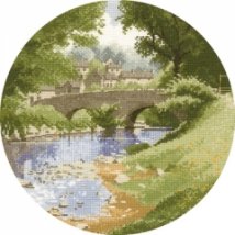 Набір для вишивання хрестиком "Берег річки//Riverside" Heritage Crafts