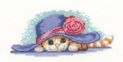 Набор для вышивания крестом "Котик в шляпе//Cat in Hat" Heritage Crafts