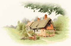 Схема для вышивания крестом "Коттедж Анны Хэтэуэй//Anne Hathaway's Cottage" Heritage Crafts