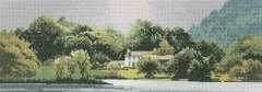 Схема для вышивания крестом "Дом у реки//Lakeside House" Heritage Crafts