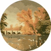 Схема для вышивания крестом "Осенние размышления//Autumn Reflections" Heritage Crafts