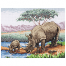 Набор для вышивания "Носороги (Rhinos)" ANCHOR