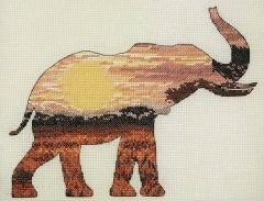 Набор для вышивания "Силуэт слона (Elephant Silhouette)" ANCHOR MAIA