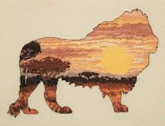 Набор для вышивания "Силуэт лева (Lion Silhouette)" ANCHOR MAIA
