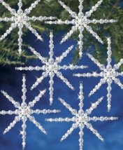 Набір для бісероплетіння "Crystal & Pearl Snowflake//Кришталеві і перлинні сніжинки" The Beadery