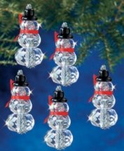 Набір для бісероплетіння "Faceted Snowman//Гранований Сніговик" The Beadery