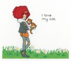 Набор для вышивания крестом "Мой кот//My Cat" Heritage Crafts