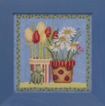 Набор для вышивания "Tulips & Daisies//Тюльпаны и ромашки" Mill Hill DM301912