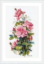 Набор для вышивания крестом "Розовые розы" Мережка