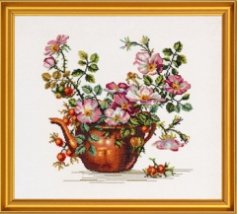 Набор для вышивания "Чайник с розами (Teapot with roses)" Eva Rosenstand