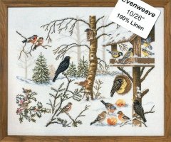 Набір для вишивання "Птахи біля годівниці (Eating birds)" Eva Rosenstand