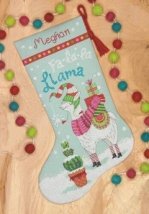 Набір для вишивання хрестиком "Ллама//Llama stocking" DIMENSIONS 70-08977
