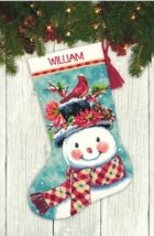 Набор для вышивания гобеленом "Снеговик//Seasonal Snowman" DIMENSIONS 71-09159