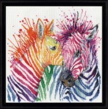 Набор для вышивания крестом "Colorful Zebras//Красочные зебры" Design Works