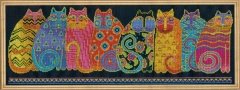 Набір для вишивання хрестиком "Feline Family Row//Сім'я котів в ряд" Design Works