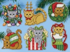 Набор для вышивания крестом "Christmas Kittens//Рождественские котята" Design Works