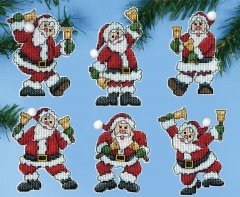 Набор для вышивания крестом "Santa with Bells//Санта с колокольчиками" Design Works